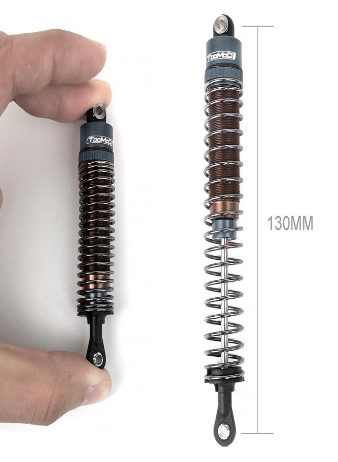 TOOMOD 1/10 130mm RC Oil filled Shock Absorbers kit for Tamiya TRX4 Axial SCX10 D90 Crawler Car Buggy Car Upgrades Replace Parts (Grey) - Image 2